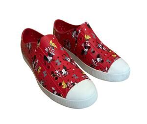 Native Jefferson Disney Parks Minnie Mouse Red Slip On Shoes Men 8 Women 10